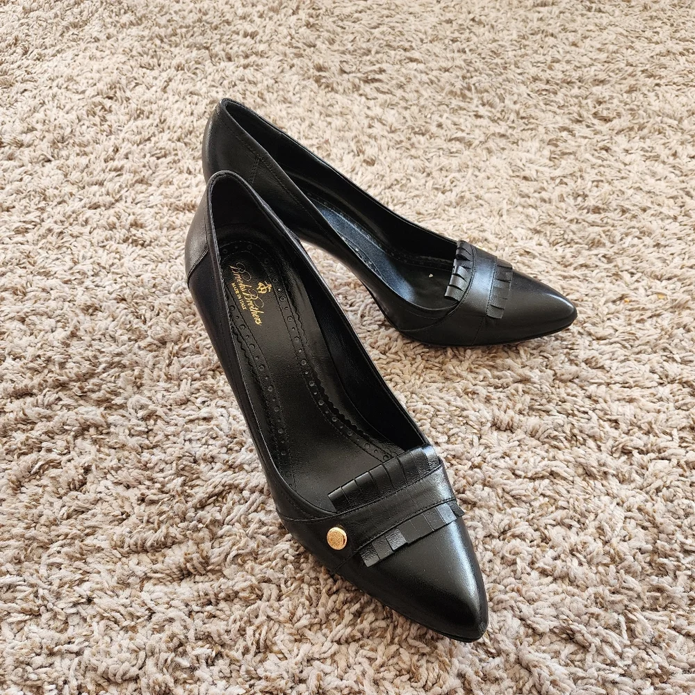 Brooks Brothers Calfskin Kiltie Pump - Black, Size 9 - Picture 3 of 6